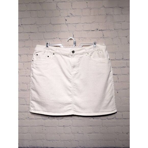 Christopher & banks white denim skort 16 - Picture 1 of 3